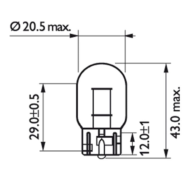 PHILIPS WY21W Philips Lampa WY21W Customhoj