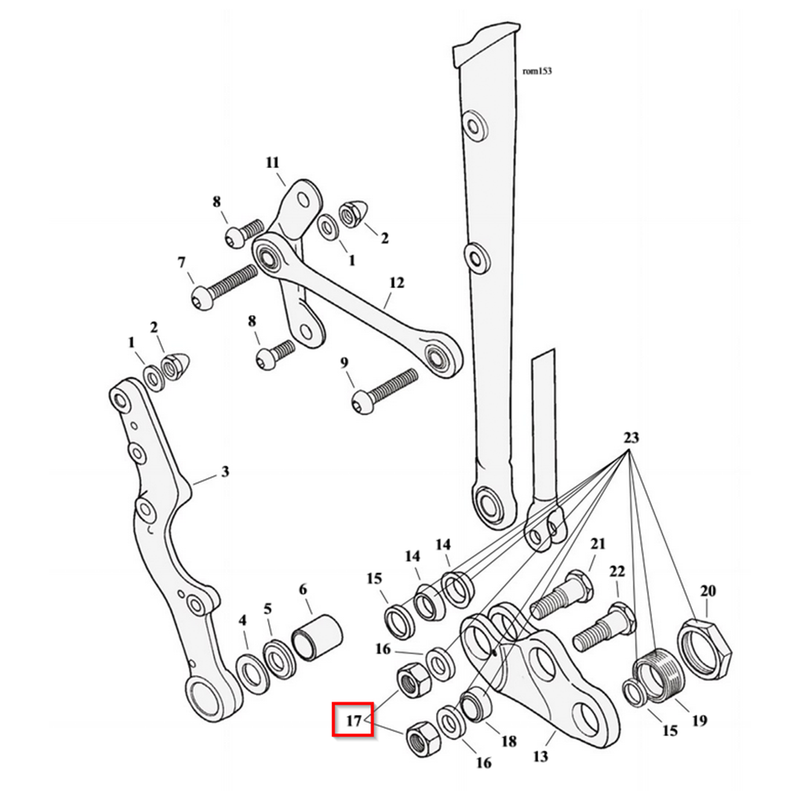 SAMWEL Springer reservdelar Nut Pivot Sleeves. Springer Fork. FLSTS 97-09 Customhoj